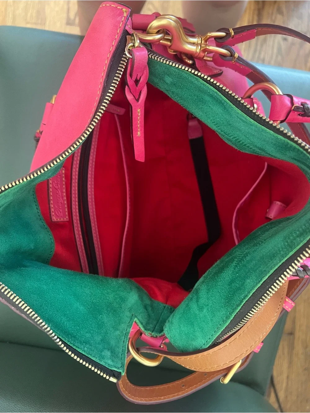 DOONEY & BOURKE fuschia old style satchel